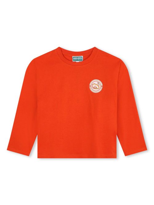 Logo-print cotton T-shirt - Red