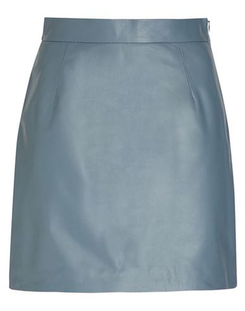 Leather Essential Mini Skirt Woman Mini skirt Grey Size 2 Lambskin
