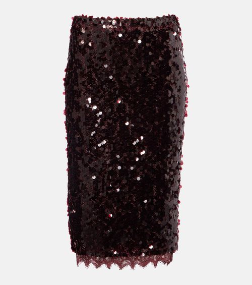 Opaline sequined midi skirt