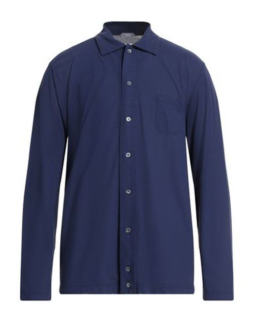 Man Shirt Navy Size 44 Cotton