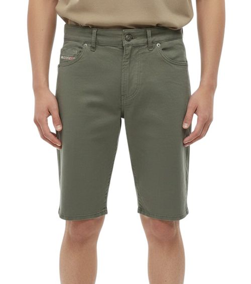Green Slim Solid Shorts