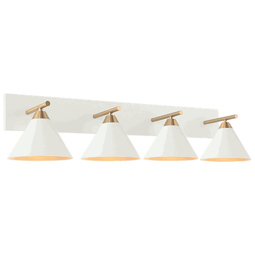Matteo Bliss 4-Light Wall Sconce In Aged Gold Brass With White