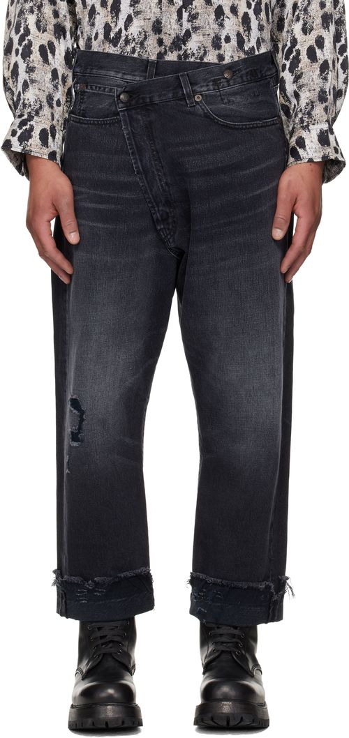 Black Crossover Jeans