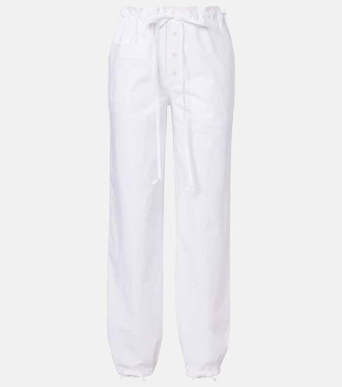 Cotton poplin tapered pants