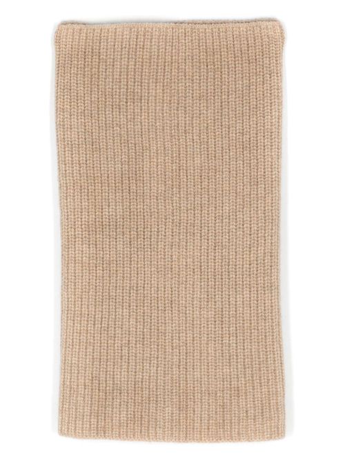 Ribbed-knit snood - Neutrals