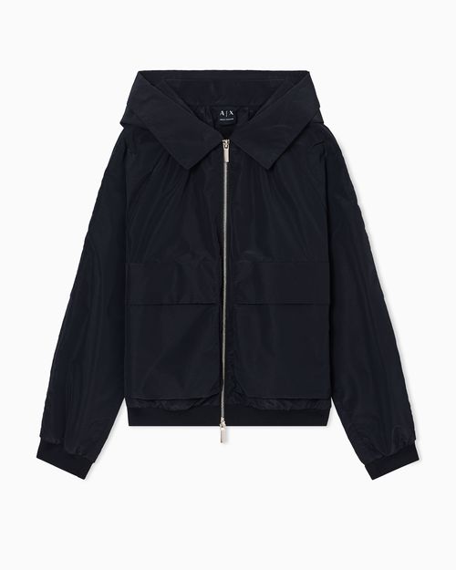 Lightweight Windbreaker in Recycled Fabric with Iridescent Effect