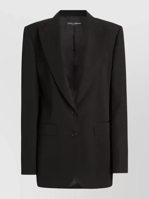 Dolce&Gabbana - longline jacket notch lapels flap pocket