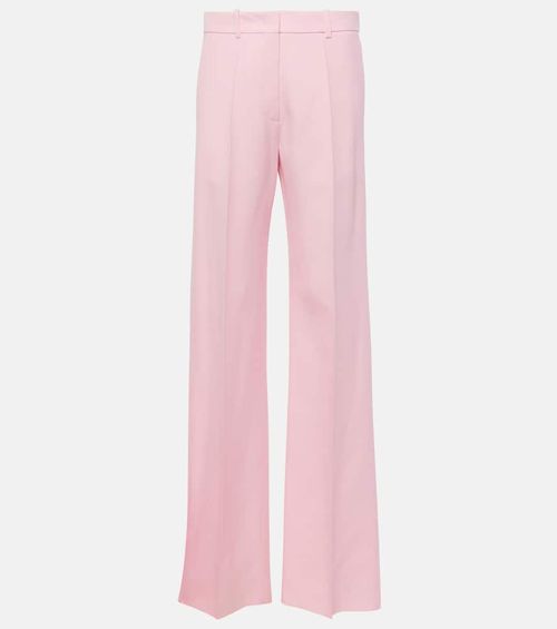 Wool and silk wide-leg pants