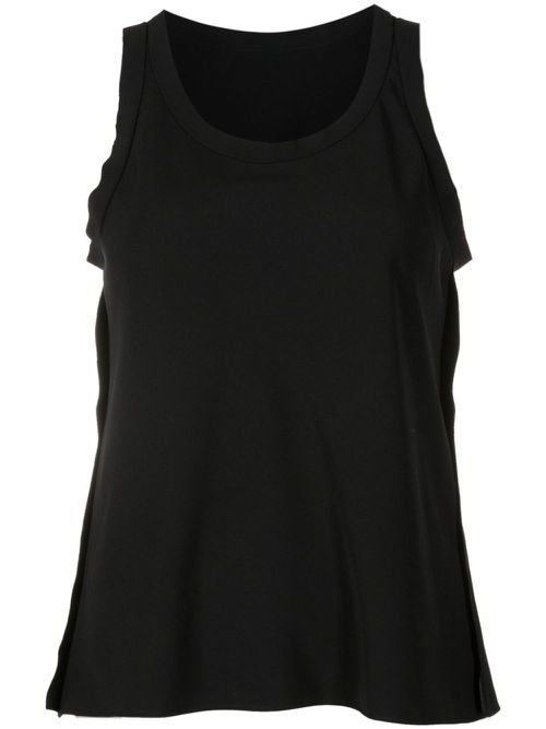 Stapler stretch-crepe tank top - Black