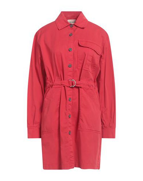 Semicouture Woman Overcoat & Trench Coat Red Size 6 Cotton, Elastane
