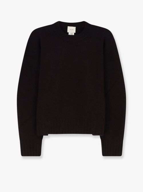 Merino-Cashmere Crew-Neck Sweater — Brown