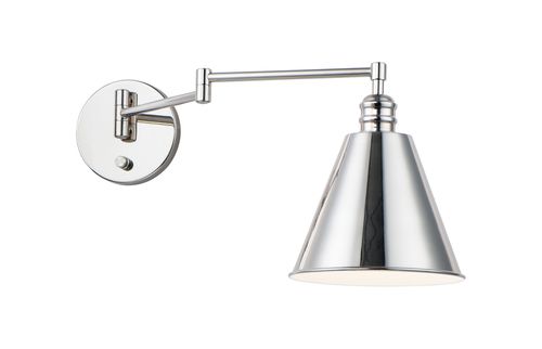 Polished Nickel One Light Wall Sconce from the Library Collection