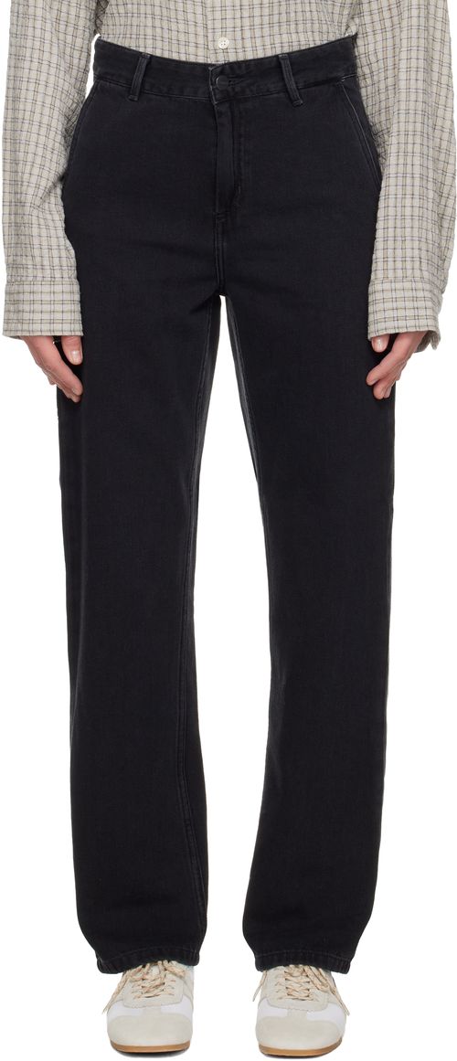 Black Pierce Straight Jeans
