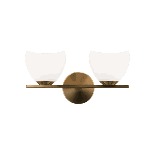 Matteo Uptowne 2-Light Wall Sconce In Aged Gold Bra