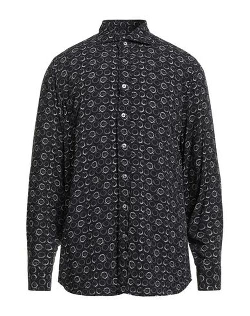 Man Shirt Black Size 17 Viscose