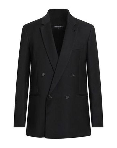 Man Blazer Black Size 36 Polyester, Virgin Wool, Elastane