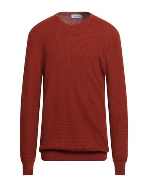 Man Sweater Rust Size 46 Virgin Wool