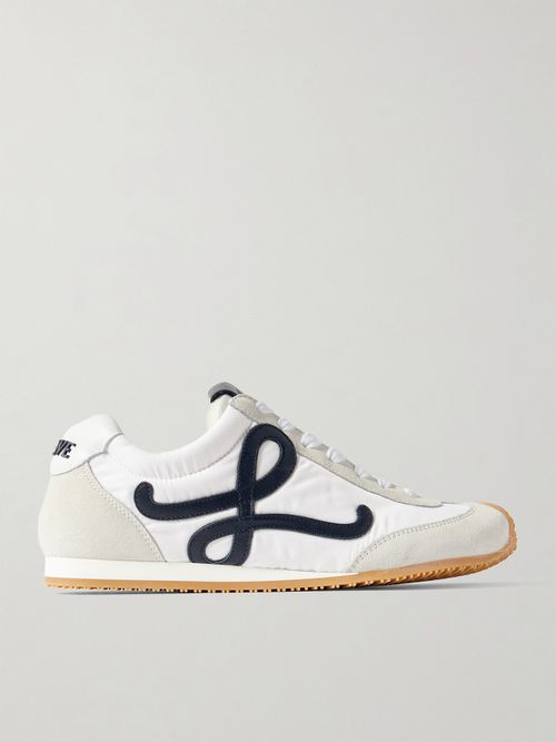 Ballet Runner 2.0 Logo-appliquéd Shell, Suede And Leather Sneakers