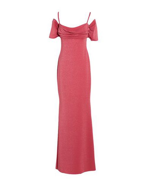Woman Maxi dress Coral Size 4 Polyamide, Elastane
