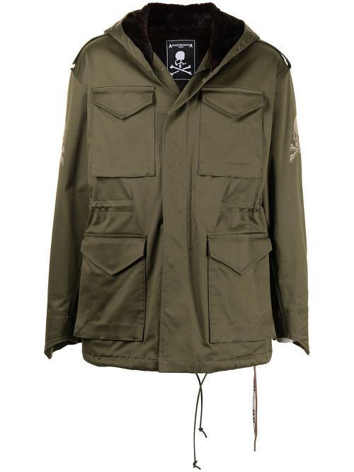 Hooded concealed windbreaker - Green