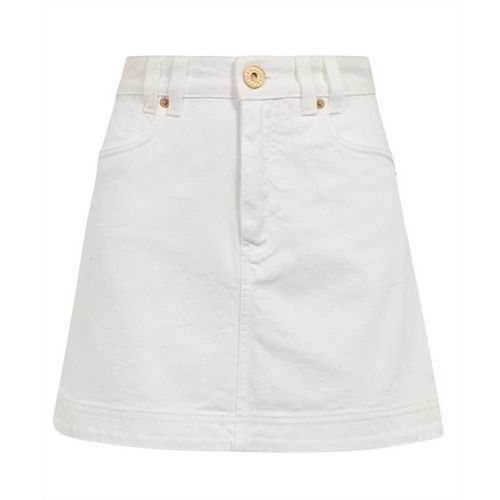 Trapeze Western Denim Mini Skirt