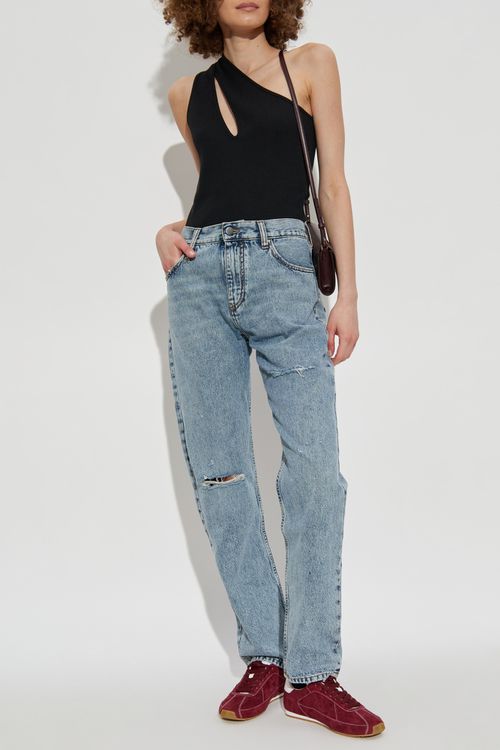 Jeans With Abrasions, Women's, Blue