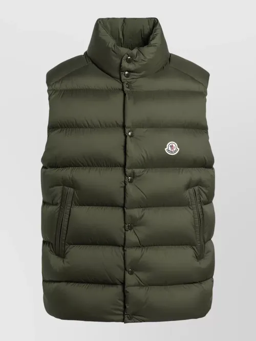 Moncler - high collar padded coat side pocket