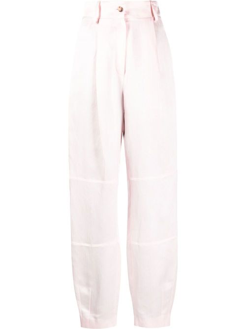 Volterra high-waisted satin trousers - Pink