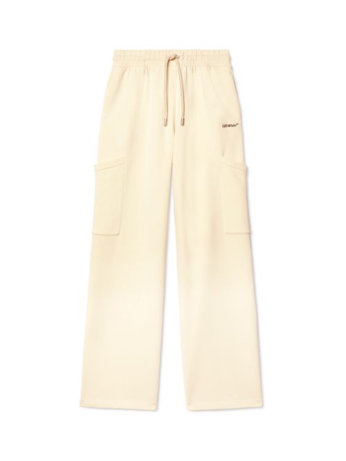 White Bookish Cargo Sweatpants