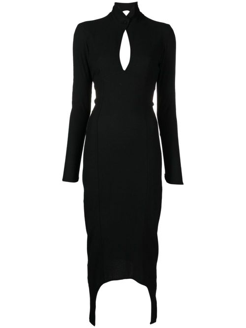 Open-back midi dress - Black