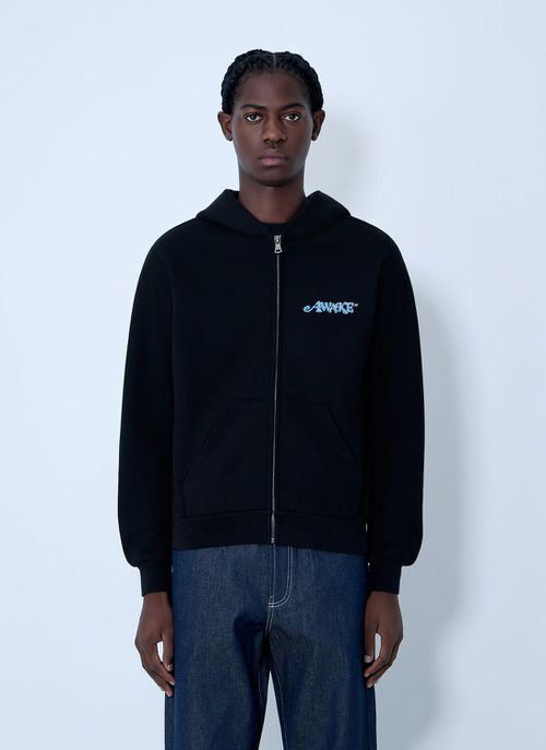 Logo Motif Hooded Sweatshirt