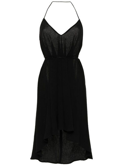Asymmetric halterneck dress - Black