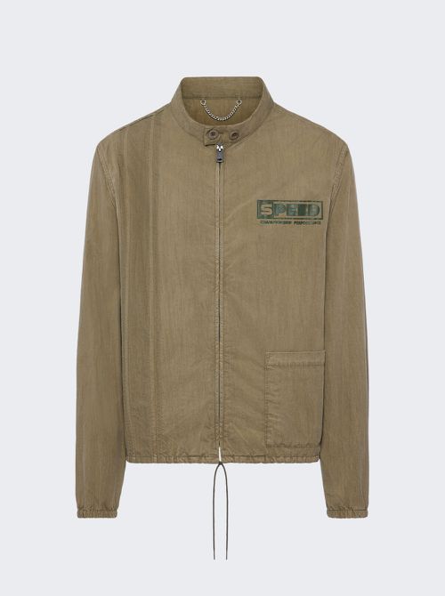 Vintage Style Sportswear Jacket Khaki