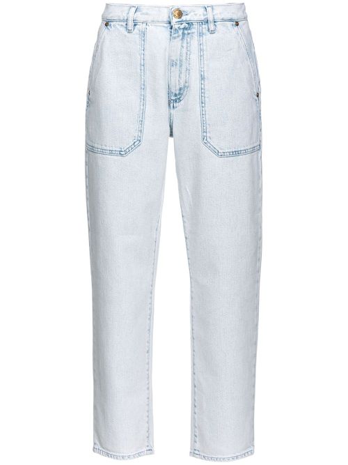 Mid-rise straight-leg jeans - Blue
