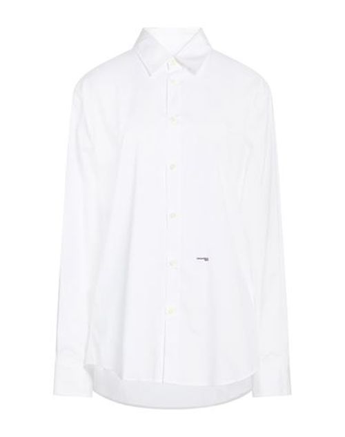 Woman Shirt White Size L Cotton, Elastane