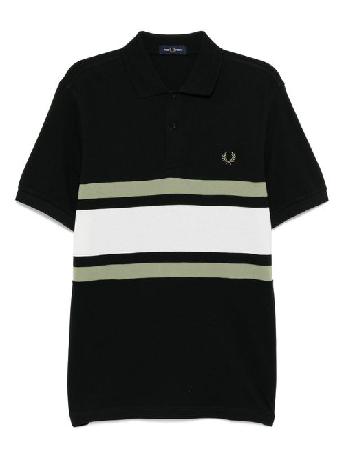 Panelled polo shirt - Green
