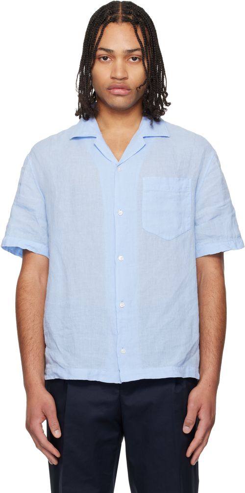Blue Camp Collar Shirt