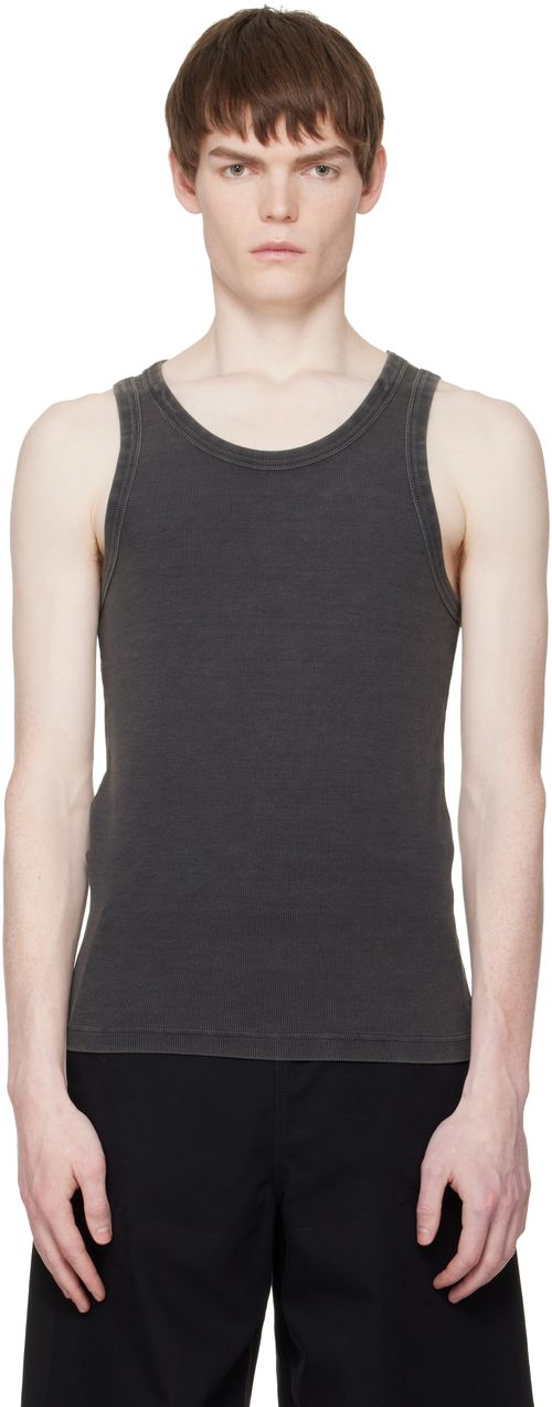 Black Rib Tank Top