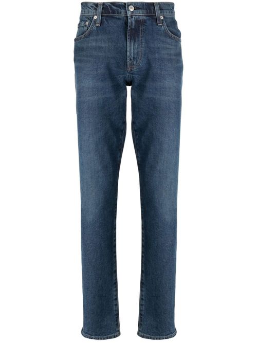 Denim straight-leg trousers - Blue