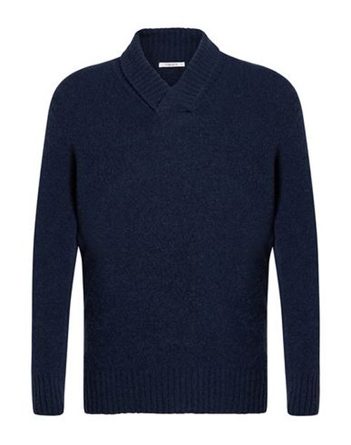 Man Sweater Blue Size 40 Wool, Polyamide, Cashmere, Elastane