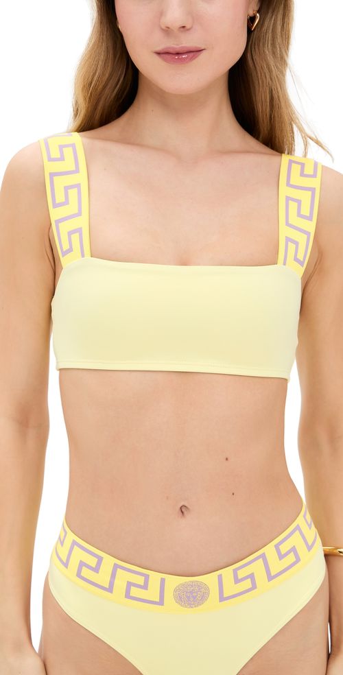 Lycra Vita Recycled New Logo Bikini Top Pale Yellow/Dusty Lavender