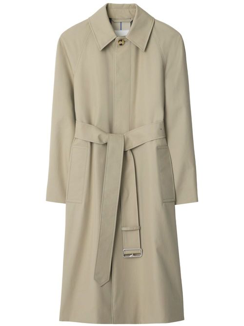 Cotton gabardine coat - Brown