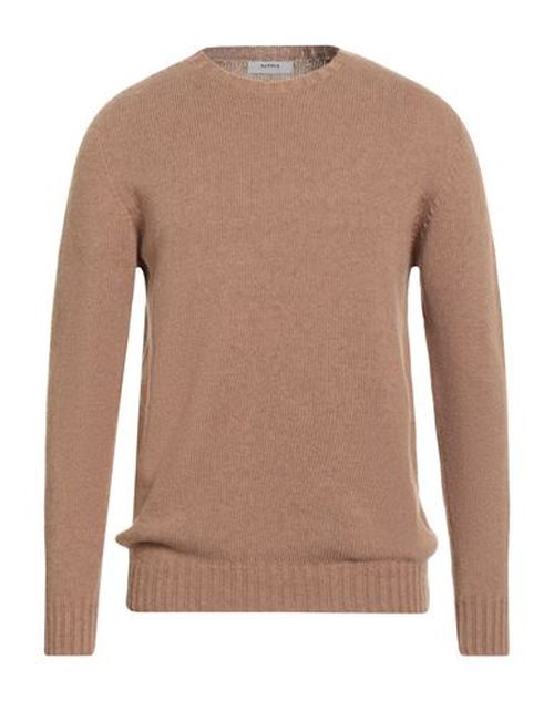 Man Sweater Camel Size 38 Recycled wool, EcoVero viscose, Recycled polyamide, Recycled cashmere