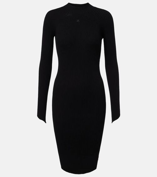 Courrèges Ribbed-knit jersey mini dress