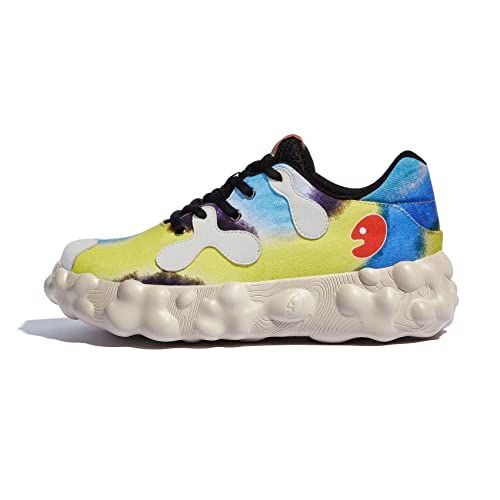 UIN Men's Walking Travel Shoes Slip On Casual Lightweight Wide Toe Chunky Fashion Sneaker Figueras Ⅰ Van Gogh Sunflowers