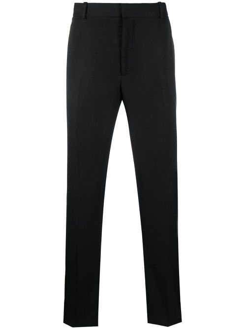 Silk side panel tailored trousers - Black