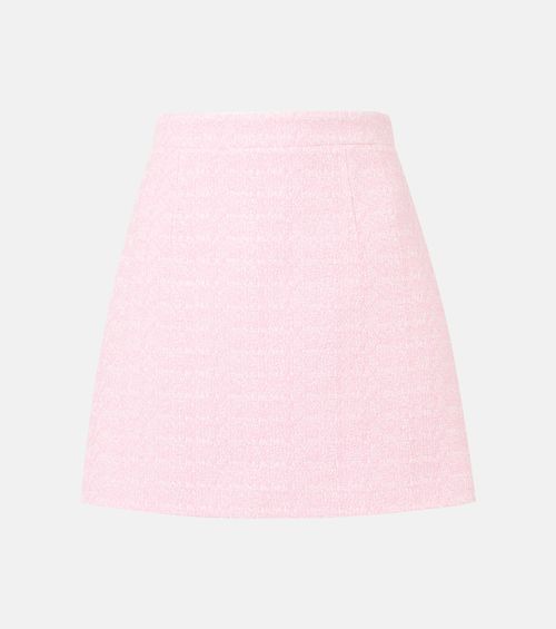 Cotton-blend tweed miniskirt