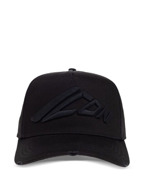 Logo-embroidered baseball cap - Black