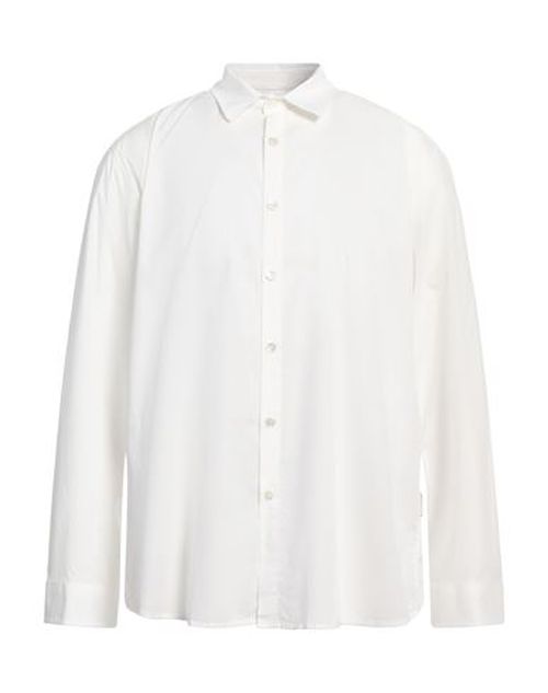 Man Shirt White Size L Cotton, Elastane