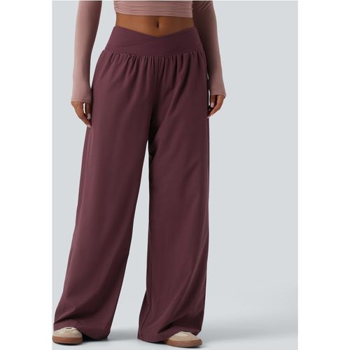 Halara Crossover Low Rise Casual Baggy Trousers with Pockets - Fig - XLregular